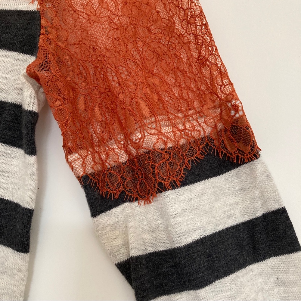 Anthropologie Deletta Lace and Lines Top Size S - Picture 6 of 9